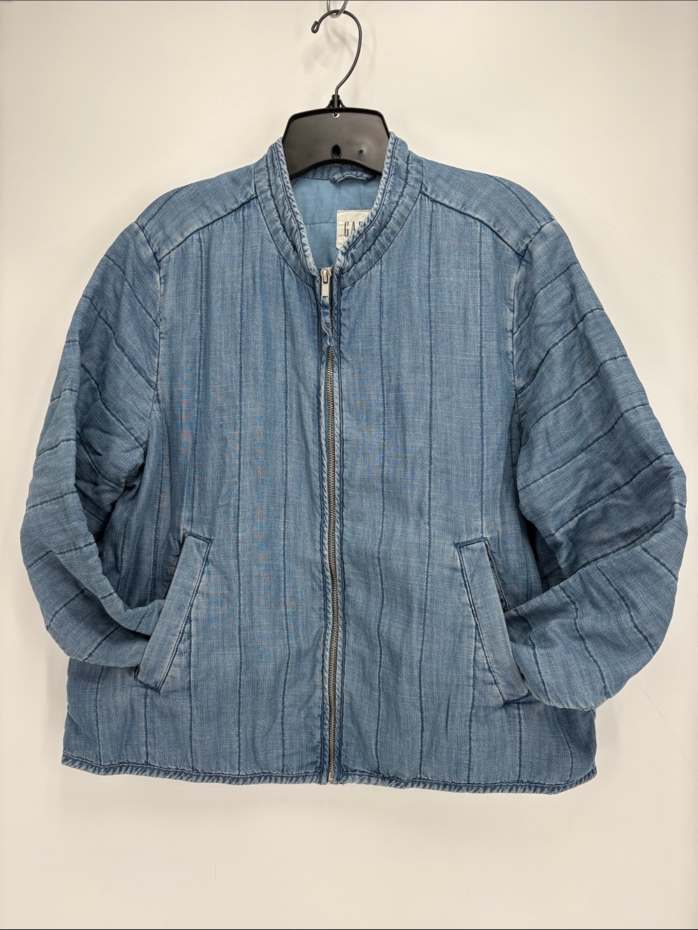 🚡 GAP Quilted indigo Bomber Jacket